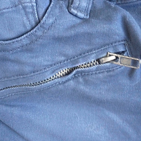 ANTHROPOLOGIE FREE PEOPLE NAVY BUTTON FL/ SIDE LACE SHORTS WOMANS 26 - Picture 3 of 8